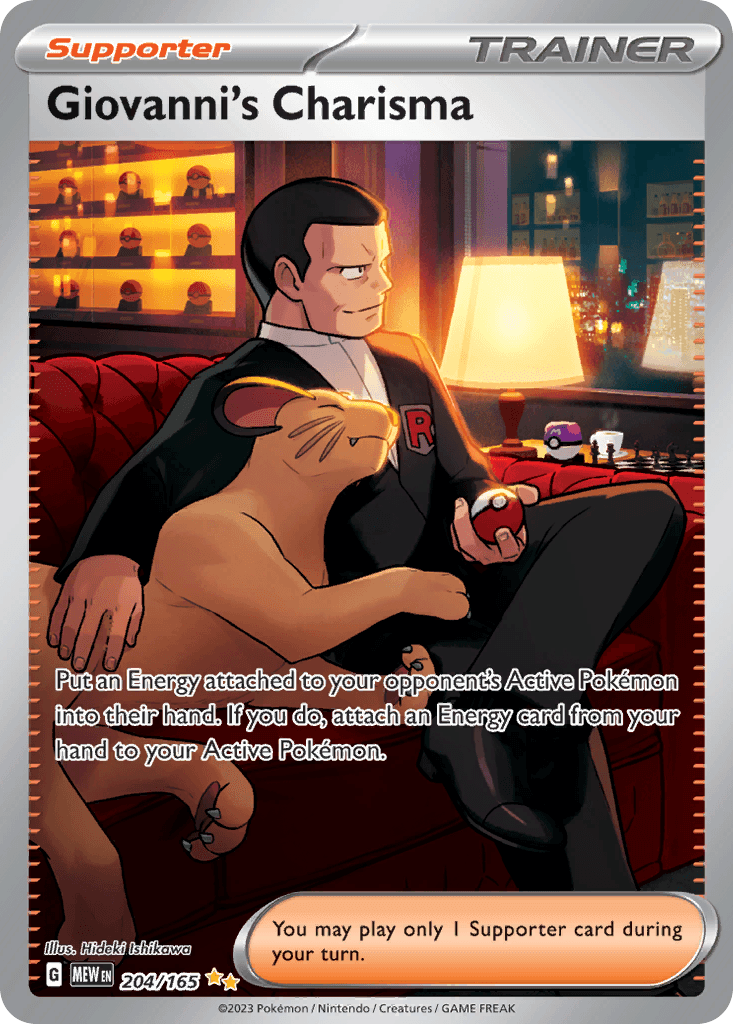 Giovanni's Charisma, kortbilde fra pokemontcg.io