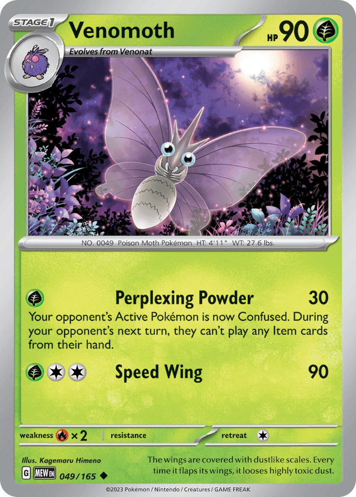 Venomoth, kortbilde fra pokemontcg.io