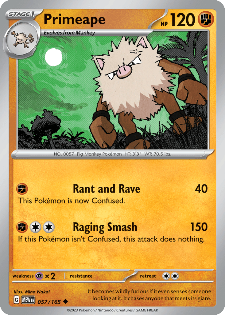 Primeape, kortbilde fra pokemontcg.io