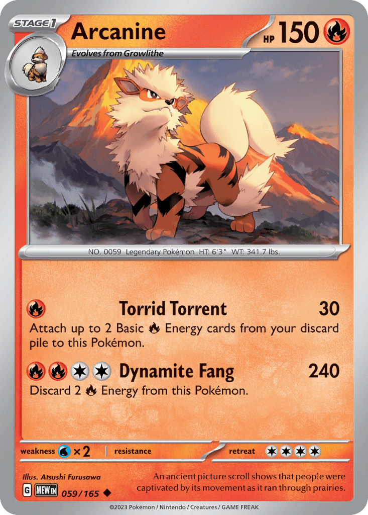 Arcanine, kortbilde fra pokemontcg.io