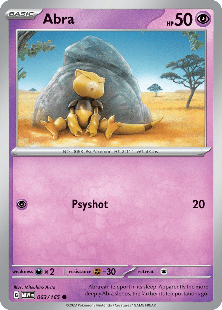 Abra, kortbilde fra pokemontcg.io