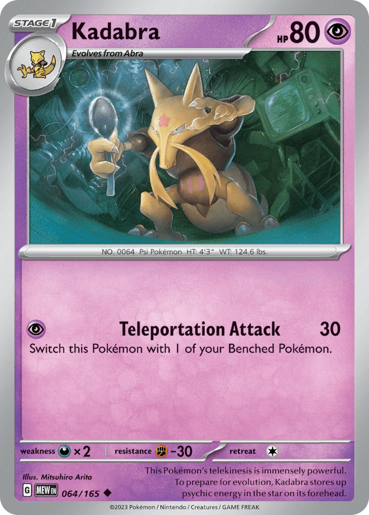 Kadabra, kortbilde fra pokemontcg.io