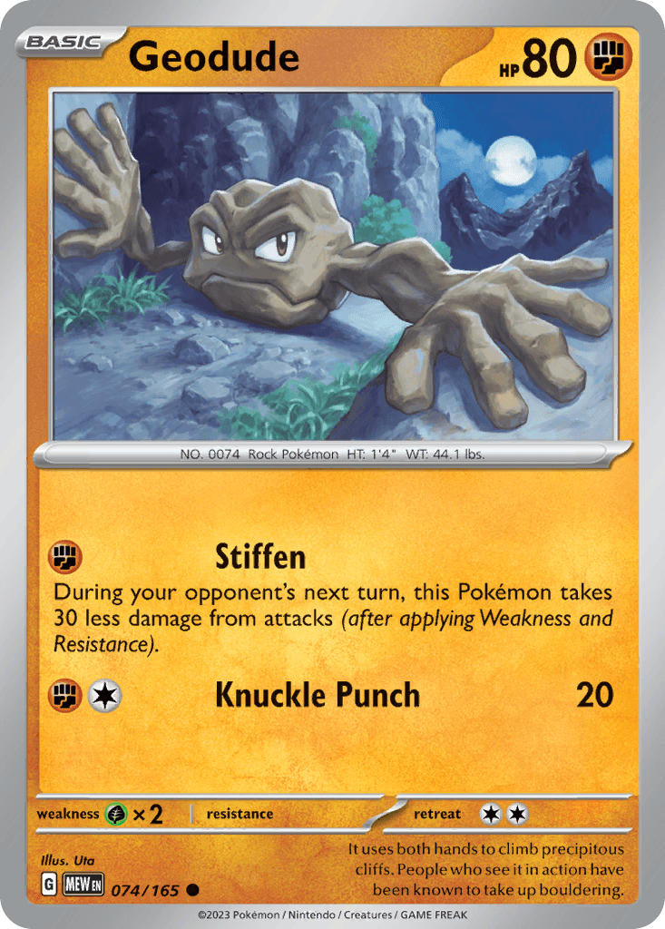 Geodude, kortbilde fra pokemontcg.io