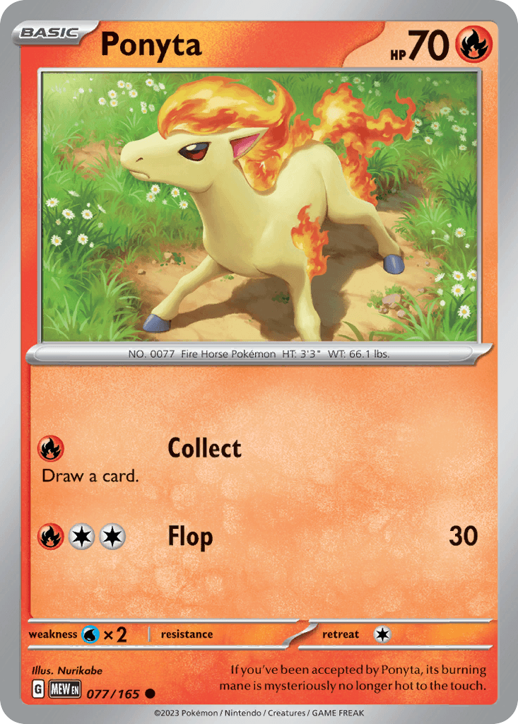 Ponyta, kortbilde fra pokemontcg.io