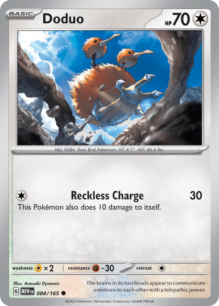 Doduo, kortbilde fra pokemontcg.io