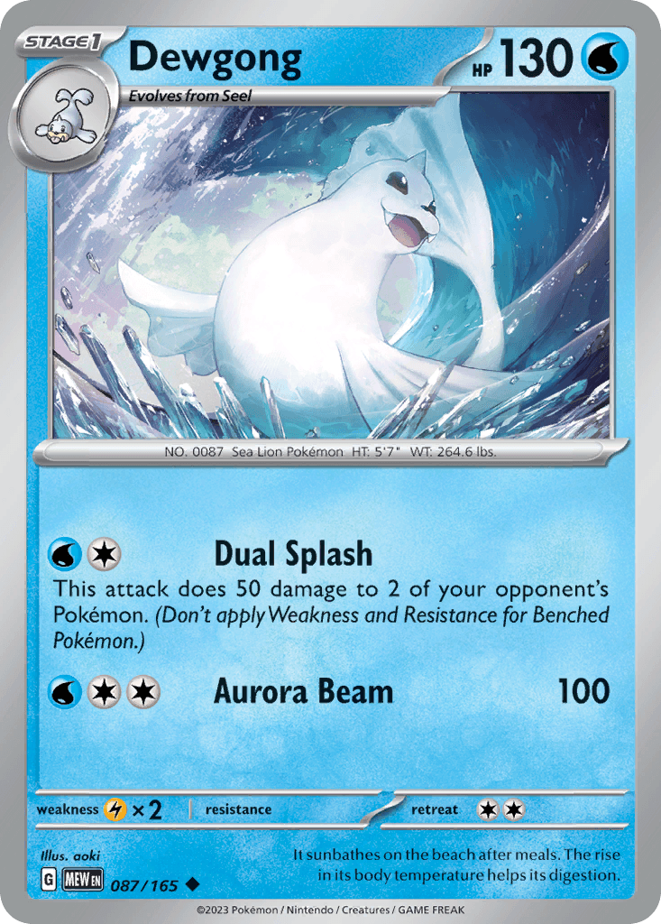 Dewgong, kortbilde fra pokemontcg.io