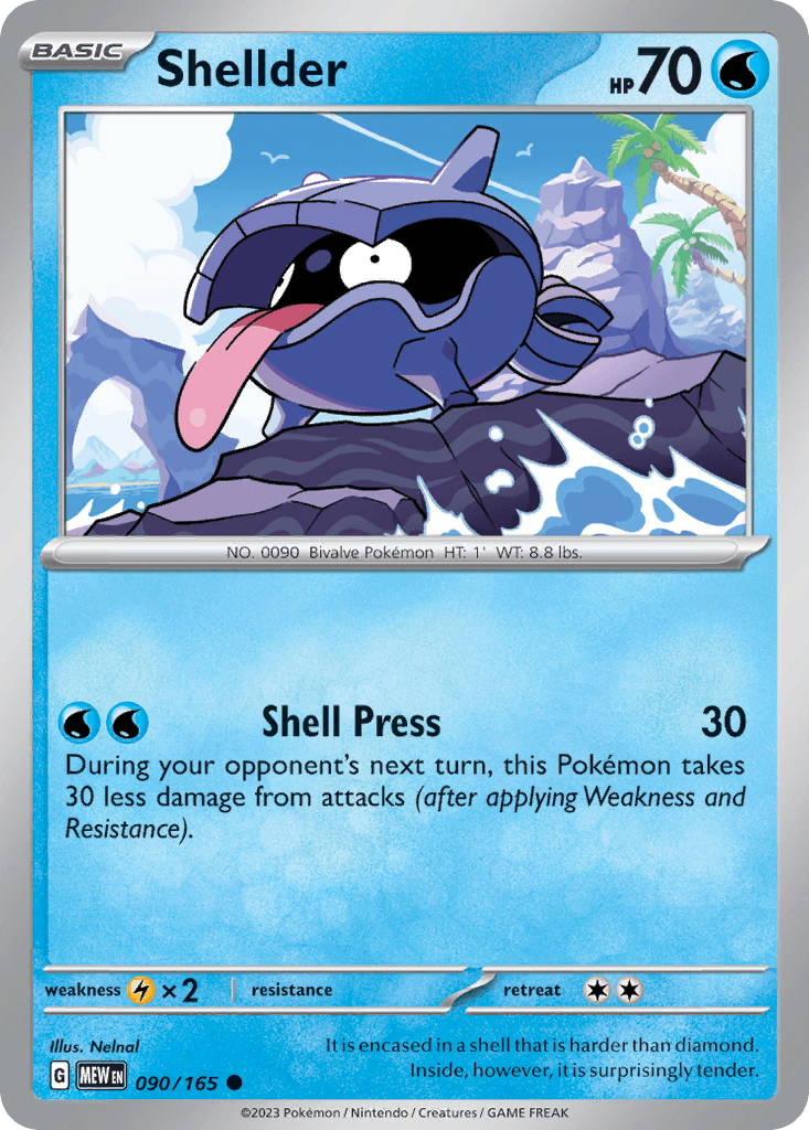Shellder, kortbilde fra pokemontcg.io