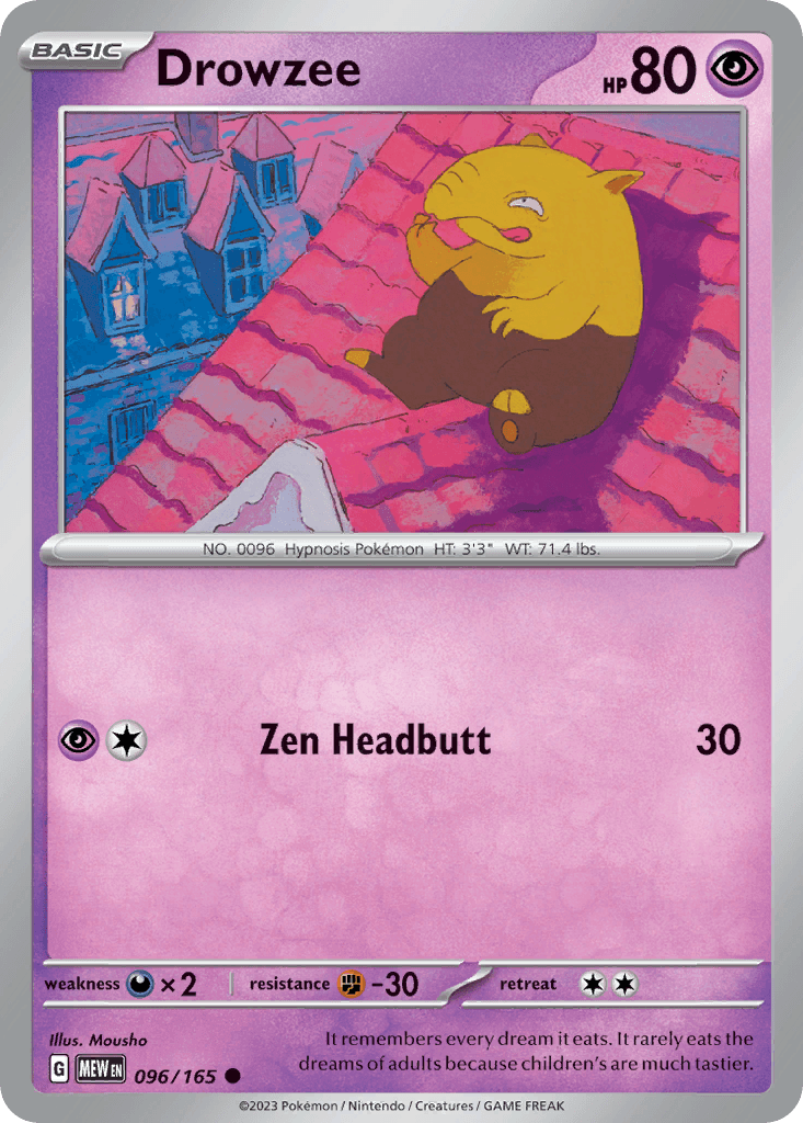 Drowzee, kortbilde fra pokemontcg.io