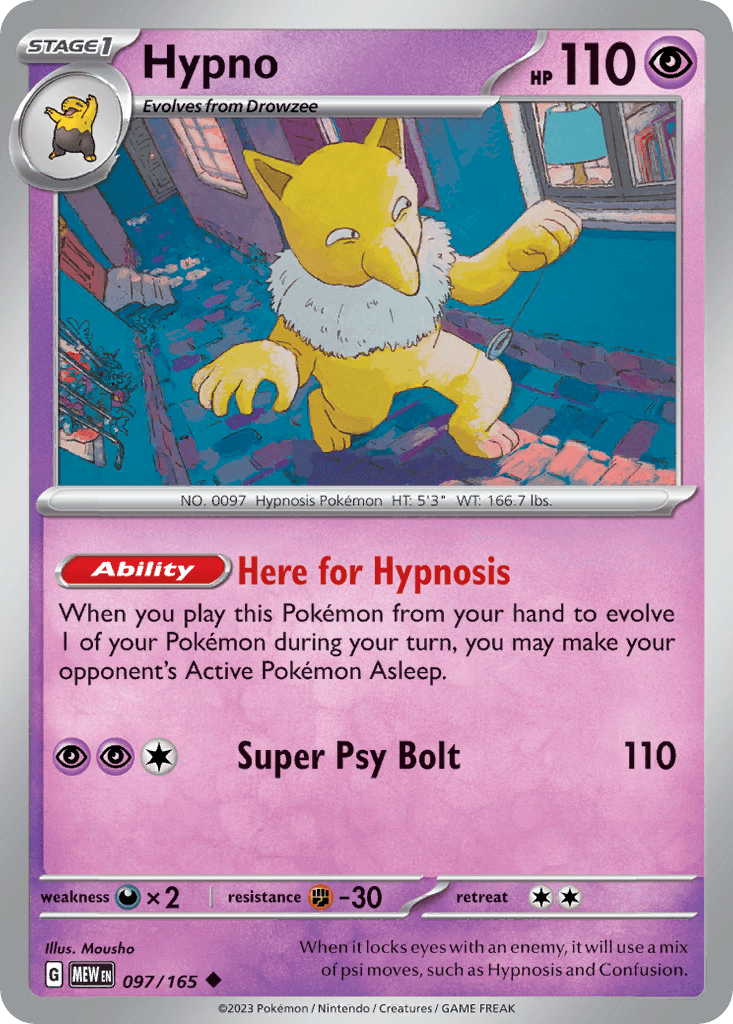 Hypno, kortbilde fra pokemontcg.io