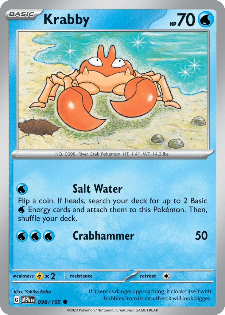 Krabby, kortbilde fra pokemontcg.io