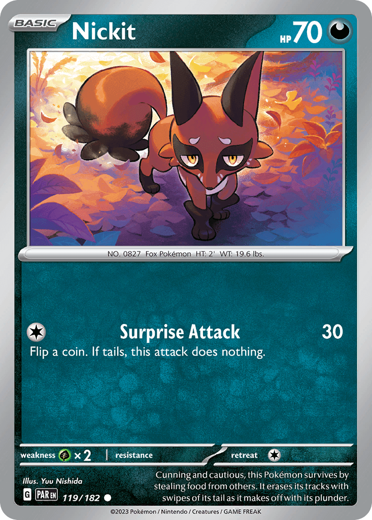 Nickit, kortbilde fra pokemontcg.io