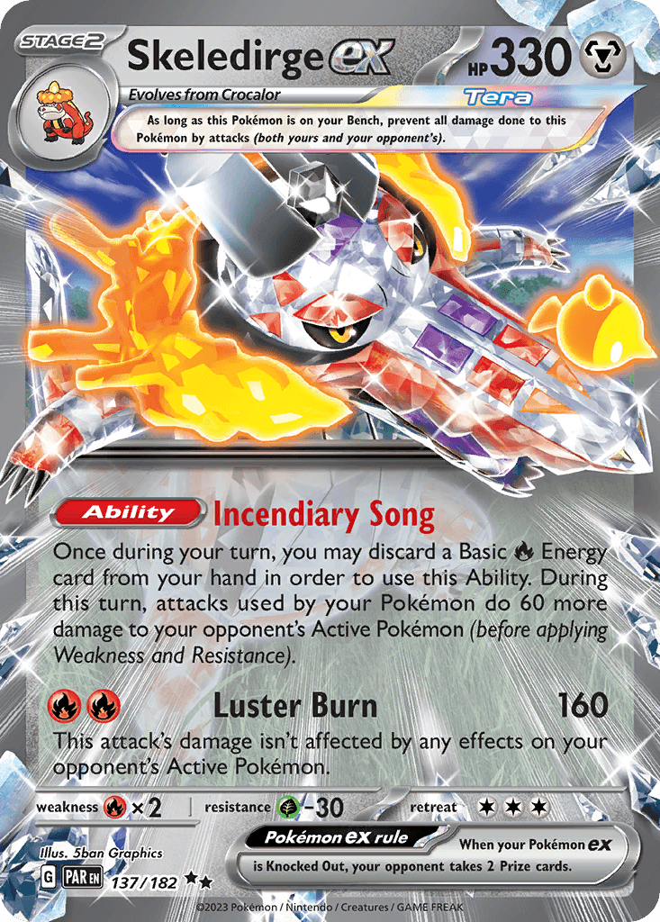 Skeledirge ex, kortbilde fra pokemontcg.io
