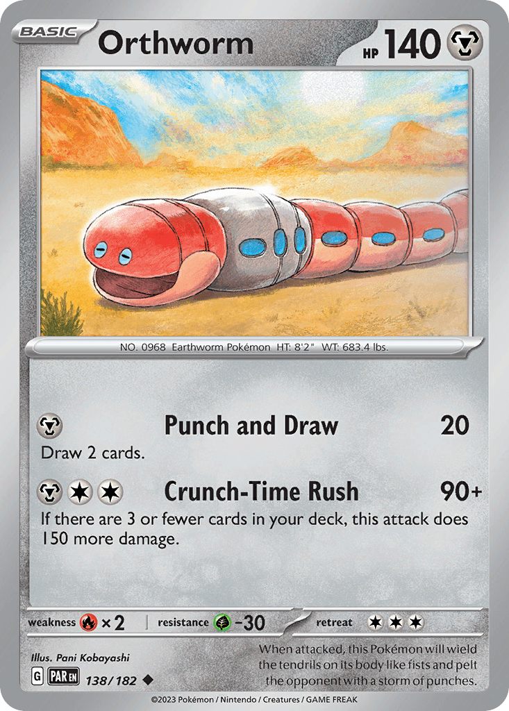 Orthworm, kortbilde fra pokemontcg.io