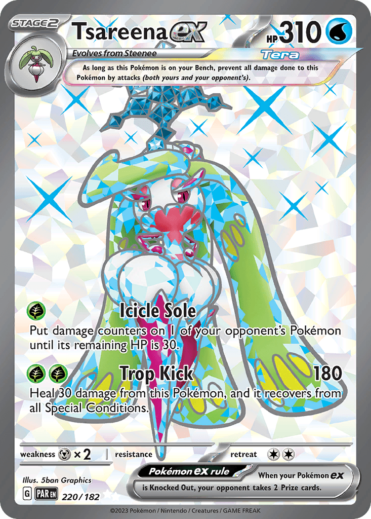 Tsareena ex, kortbilde fra pokemontcg.io