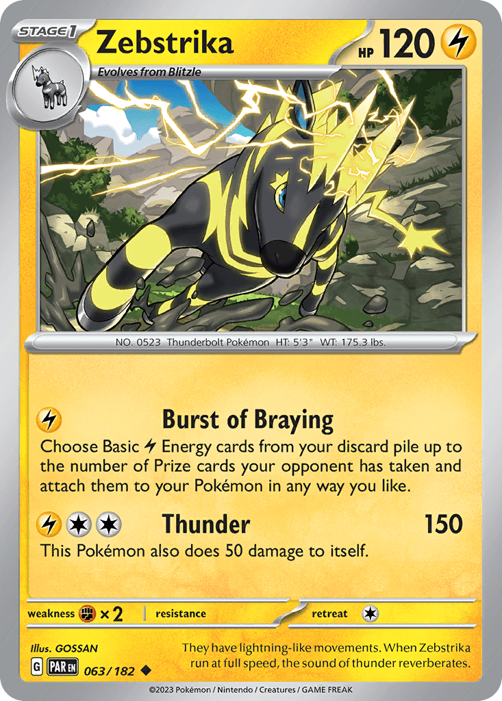 Zebstrika, kortbilde fra pokemontcg.io