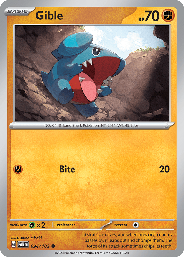 Gible, kortbilde fra pokemontcg.io