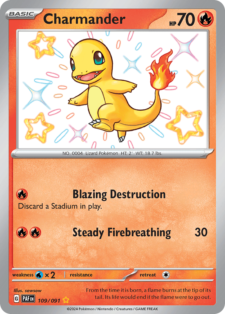 Charmander, kortbilde fra pokemontcg.io