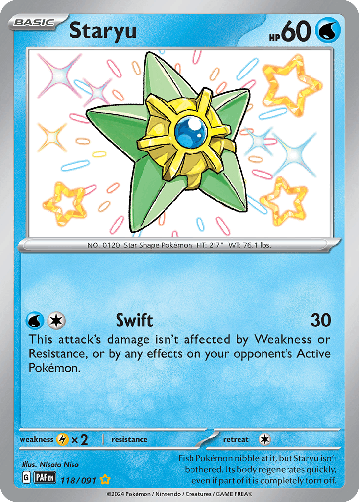 Staryu, kortbilde fra pokemontcg.io