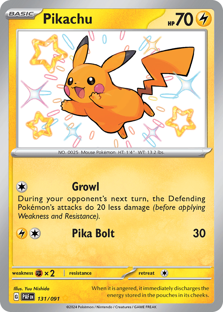 Pikachu, kortbilde fra pokemontcg.io
