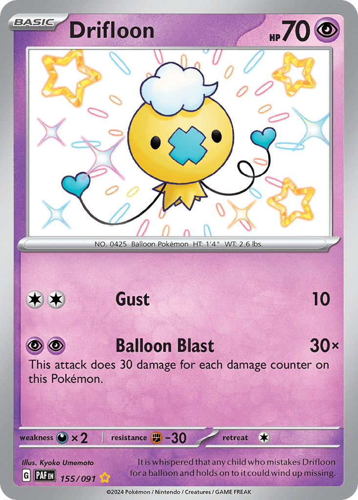 Drifloon, kortbilde fra pokemontcg.io