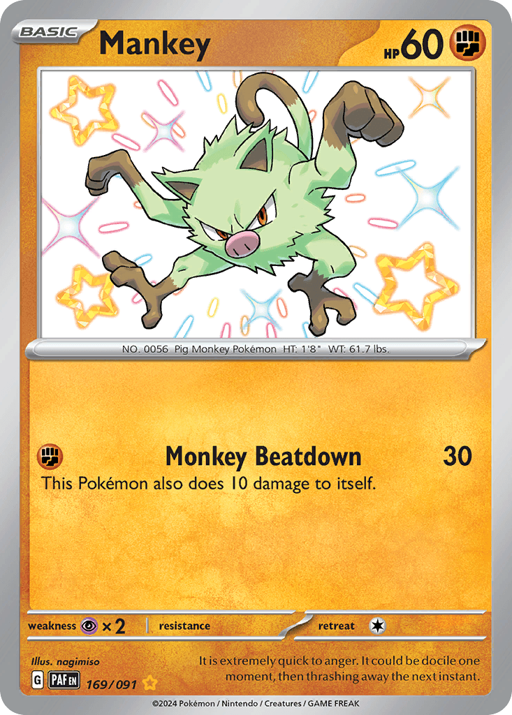 Mankey, kortbilde fra pokemontcg.io
