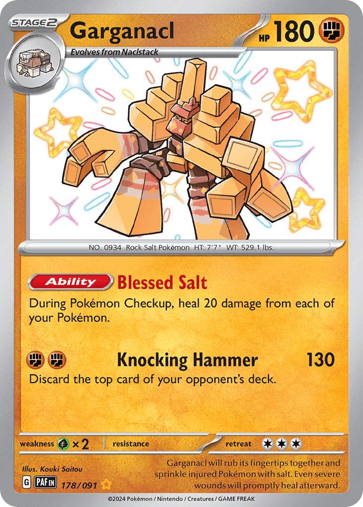 Garganacl, kortbilde fra pokemontcg.io