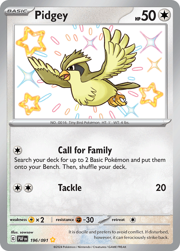 Pidgey, kortbilde fra pokemontcg.io