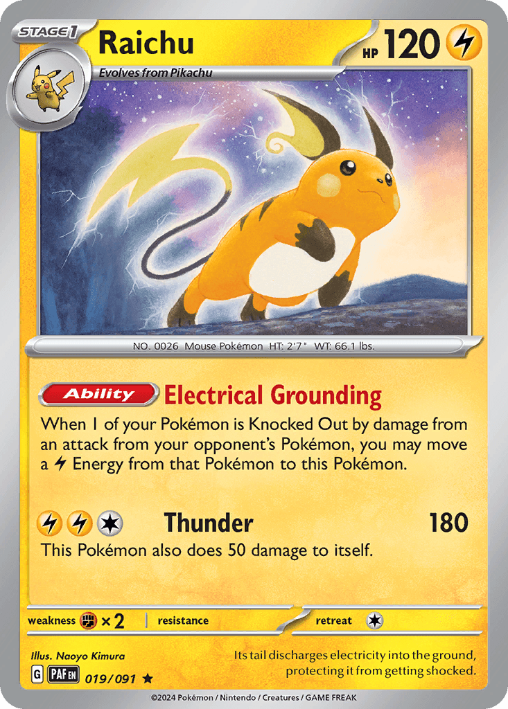 Raichu, kortbilde fra pokemontcg.io