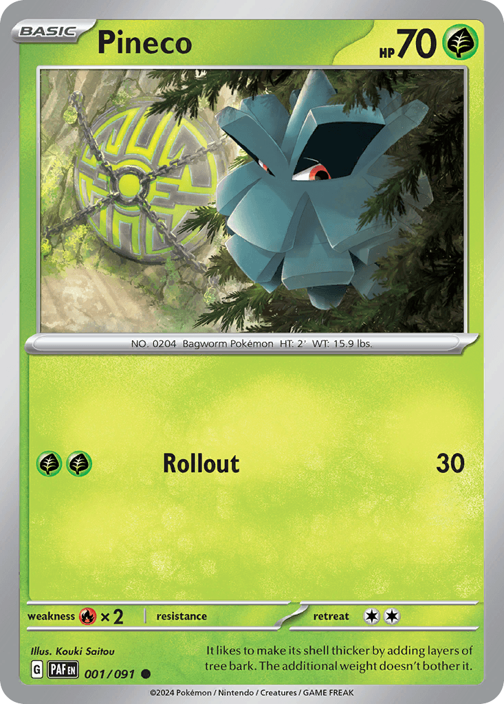 Pineco, kortbilde fra pokemontcg.io