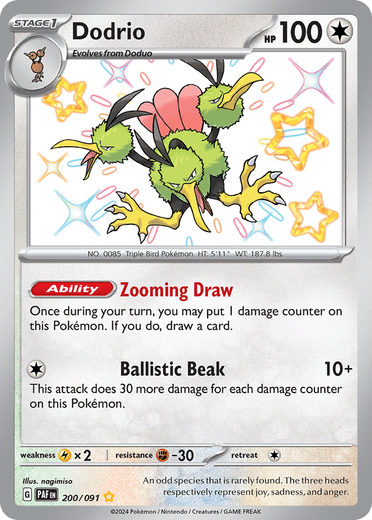 Dodrio, kortbilde fra pokemontcg.io