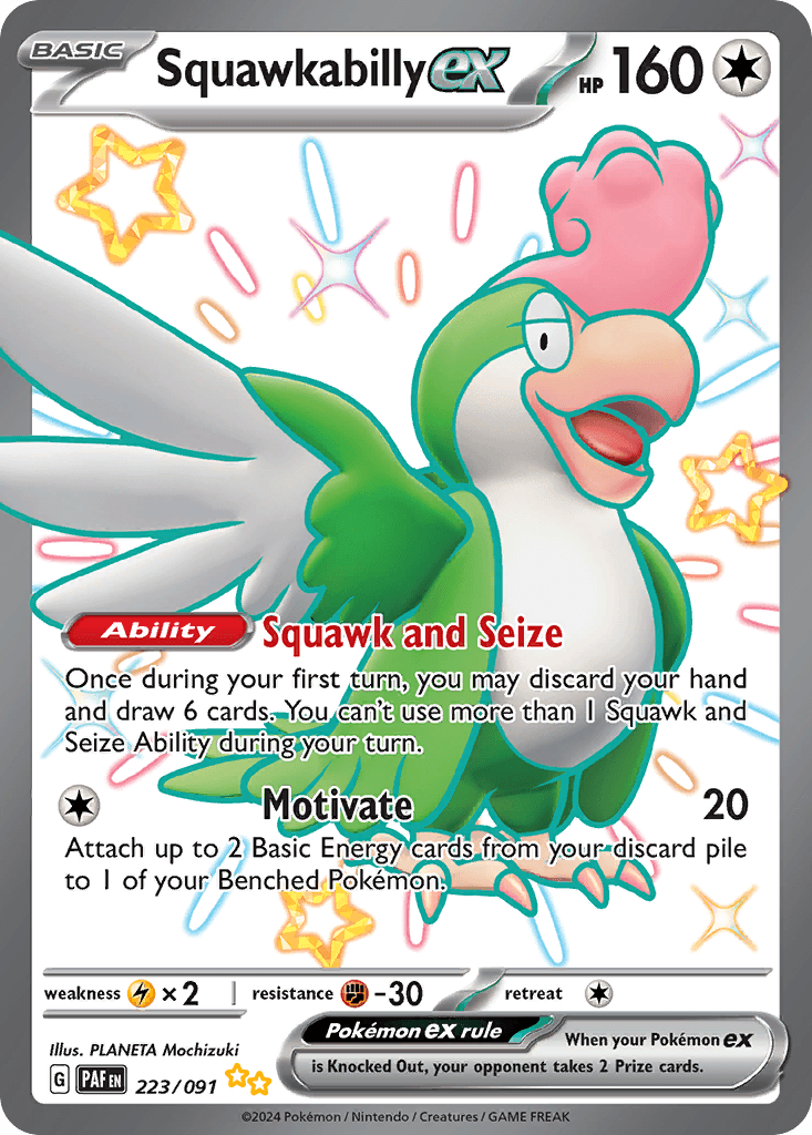 Squawkabilly ex, kortbilde fra pokemontcg.io