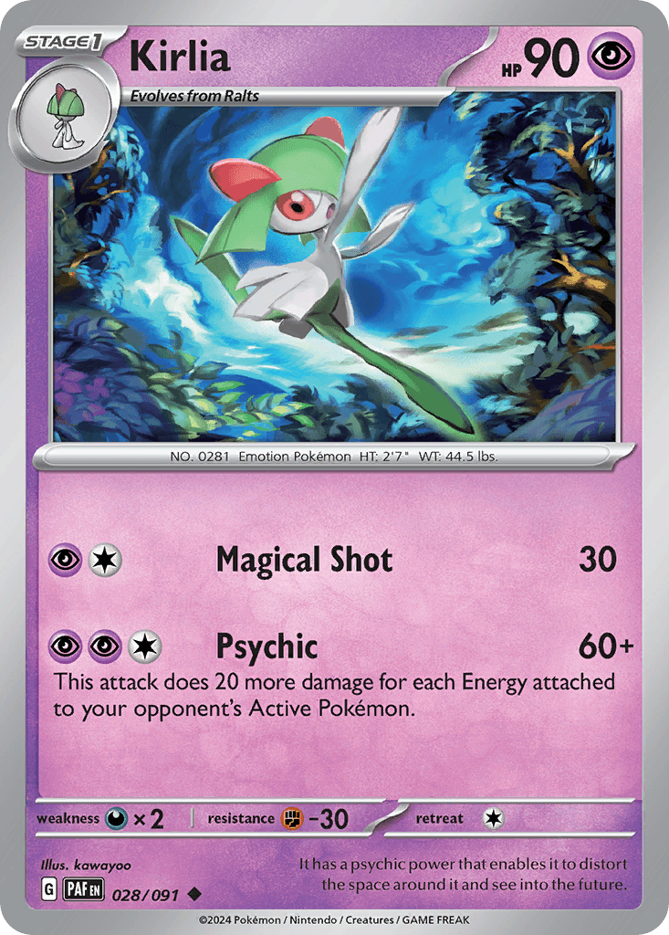 Kirlia, kortbilde fra pokemontcg.io