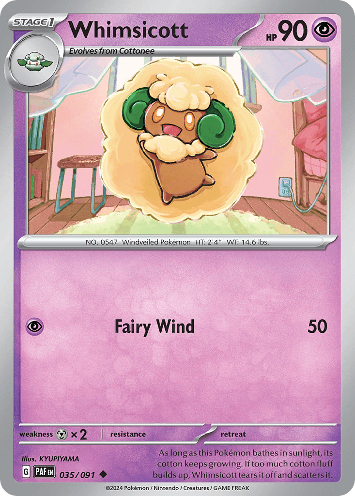 Whimsicott, kortbilde fra pokemontcg.io