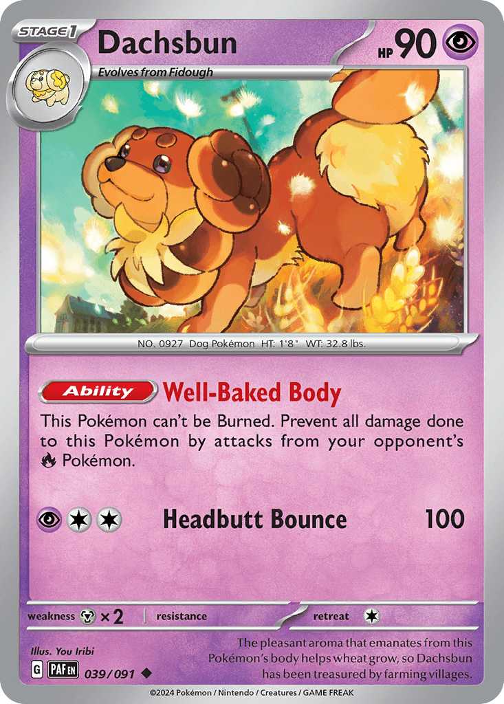 Dachsbun, kortbilde fra pokemontcg.io