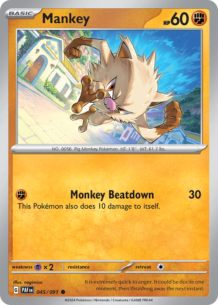 Mankey, kortbilde fra pokemontcg.io