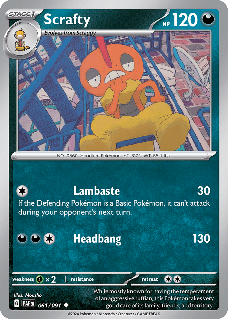 Scrafty, kortbilde fra pokemontcg.io