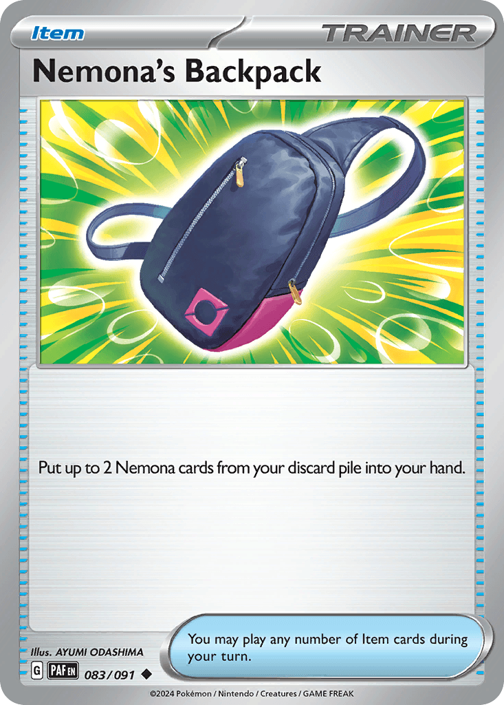 Nemona's Backpack, kortbilde fra pokemontcg.io