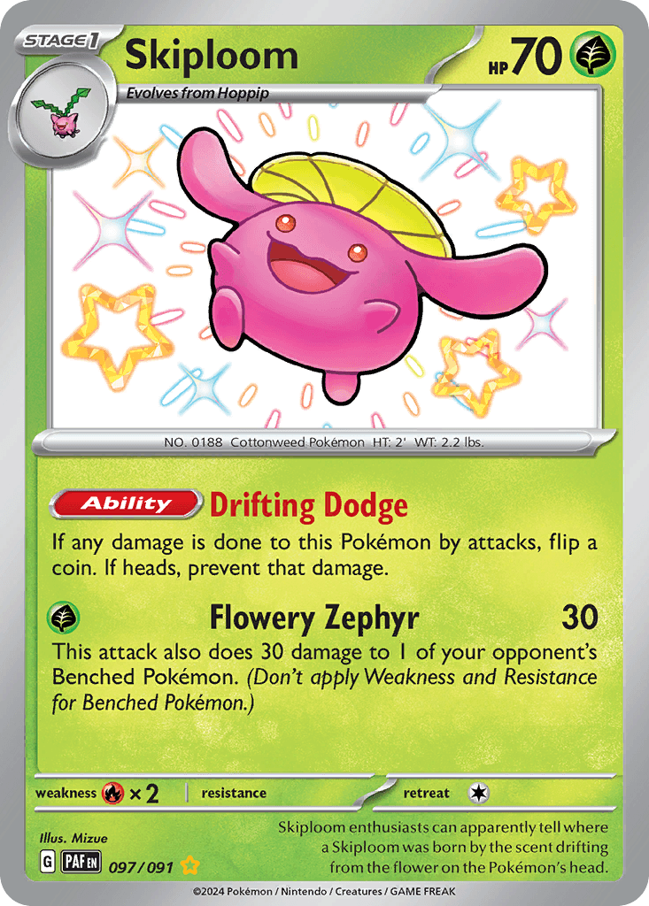 Skiploom, kortbilde fra pokemontcg.io