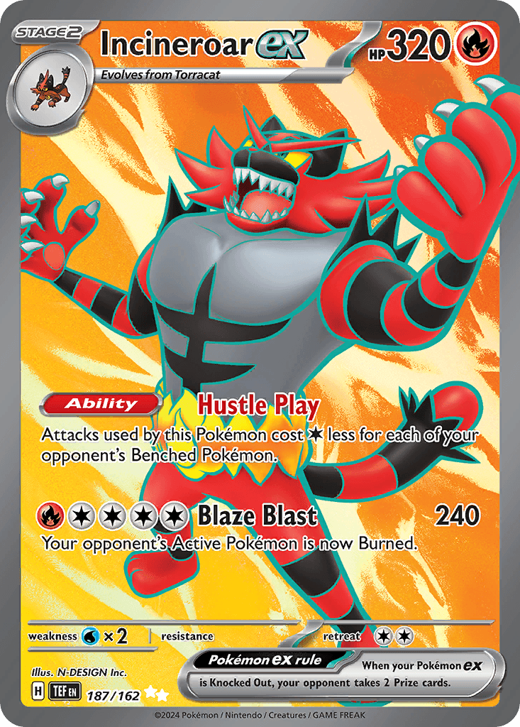 Incineroar ex, kortbilde fra pokemontcg.io