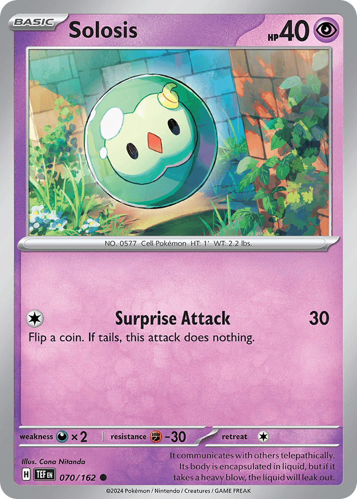 Solosis, kortbilde fra pokemontcg.io