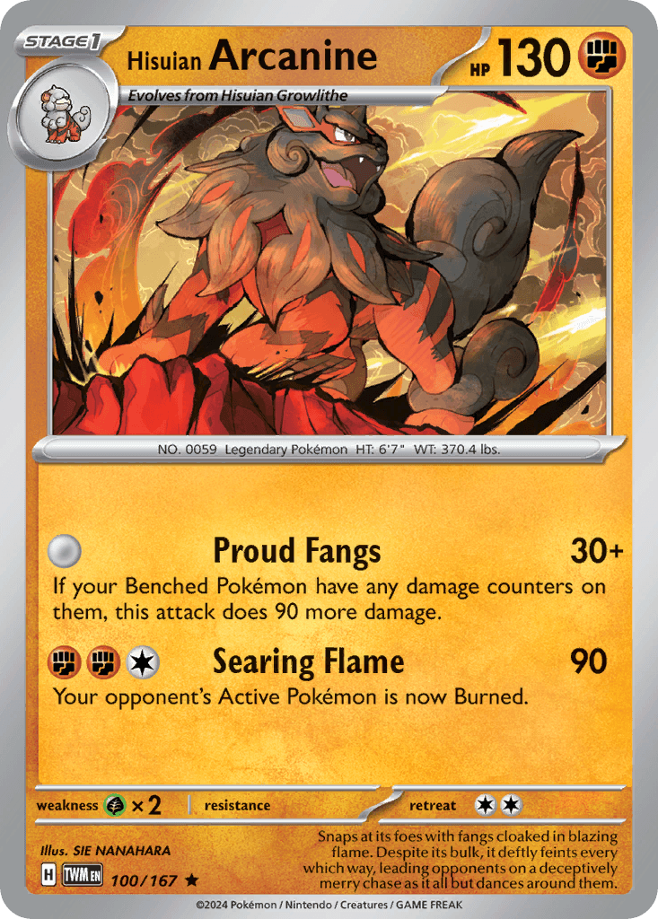 Hisuian Arcanine, kortbilde fra pokemontcg.io