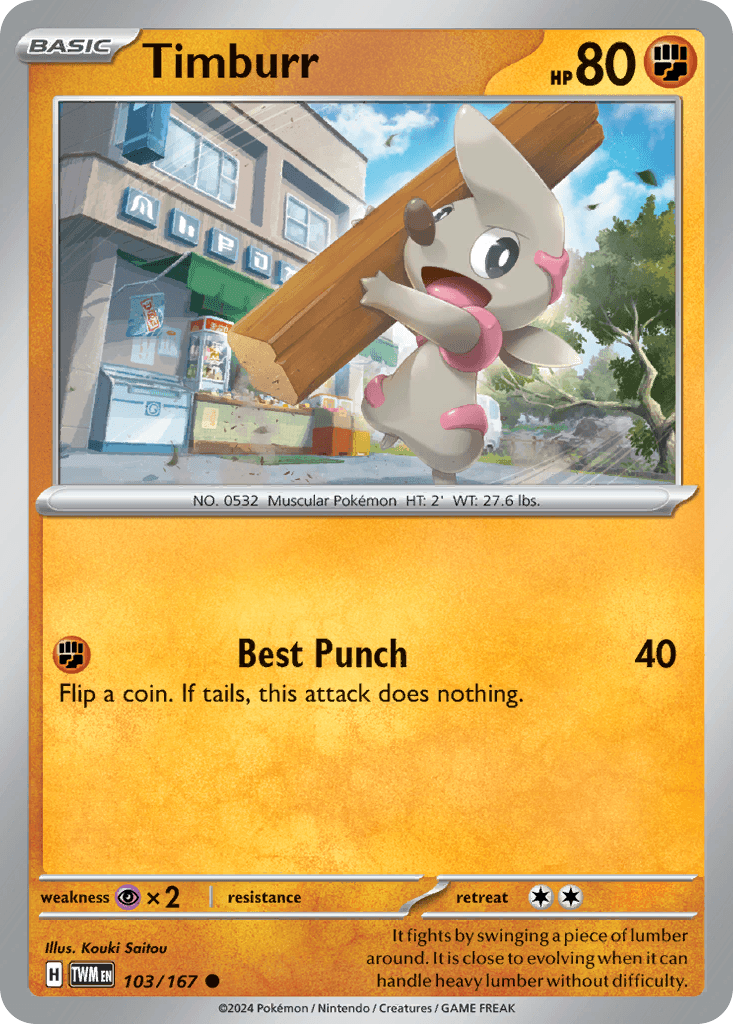 Timburr, kortbilde fra pokemontcg.io
