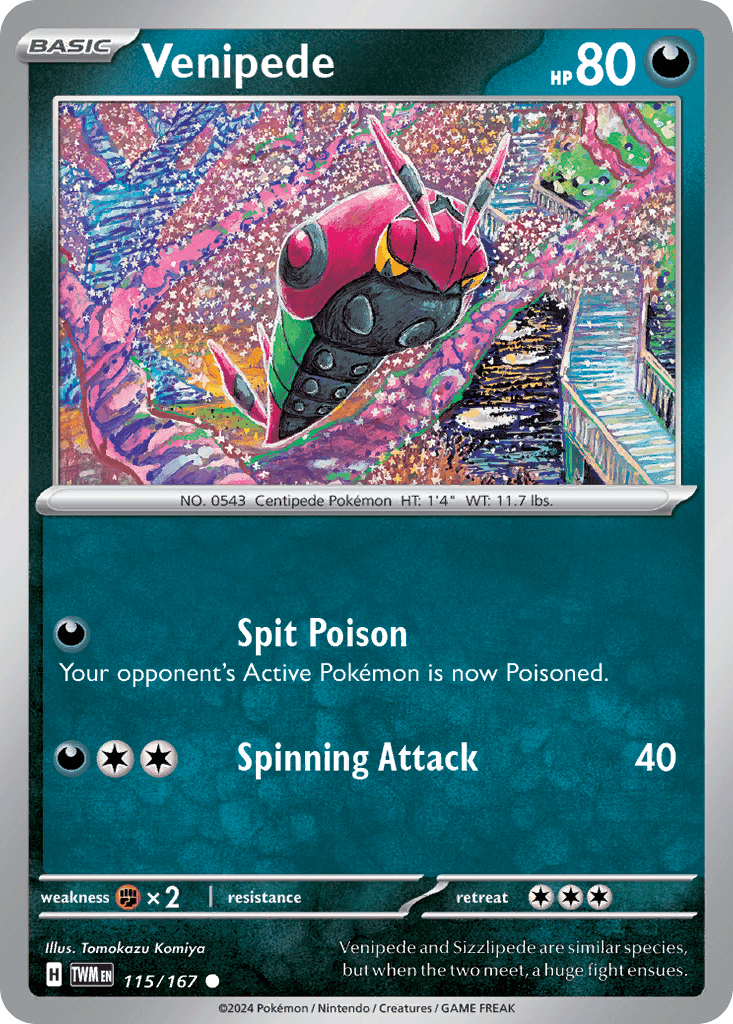 Venipede, kortbilde fra pokemontcg.io