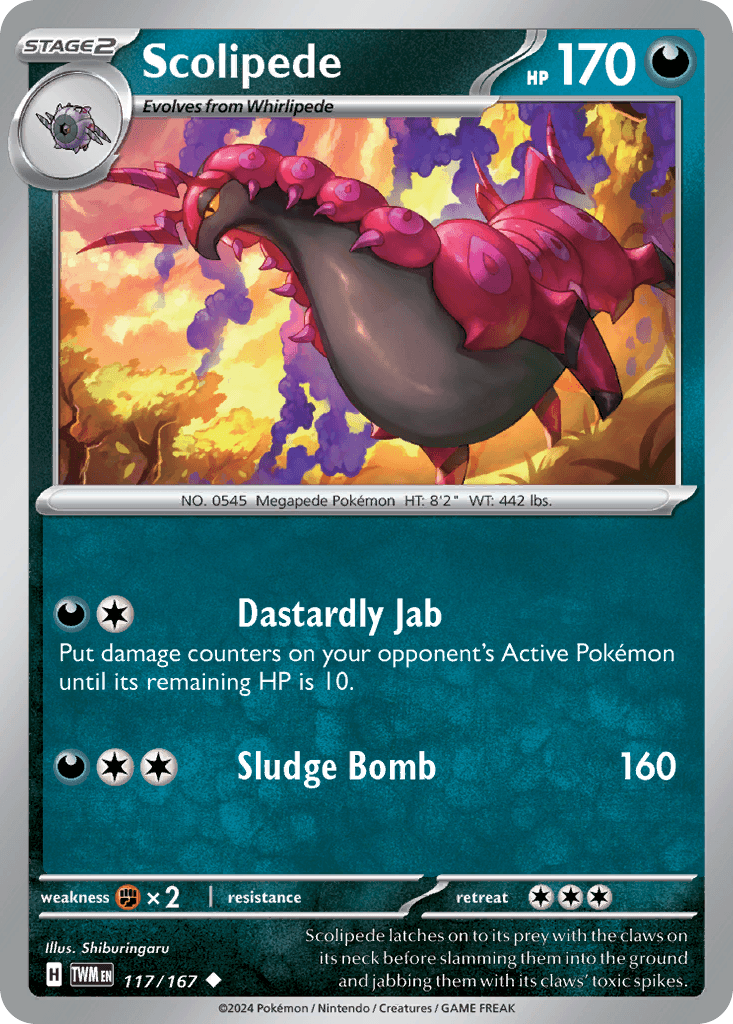 Scolipede, kortbilde fra pokemontcg.io