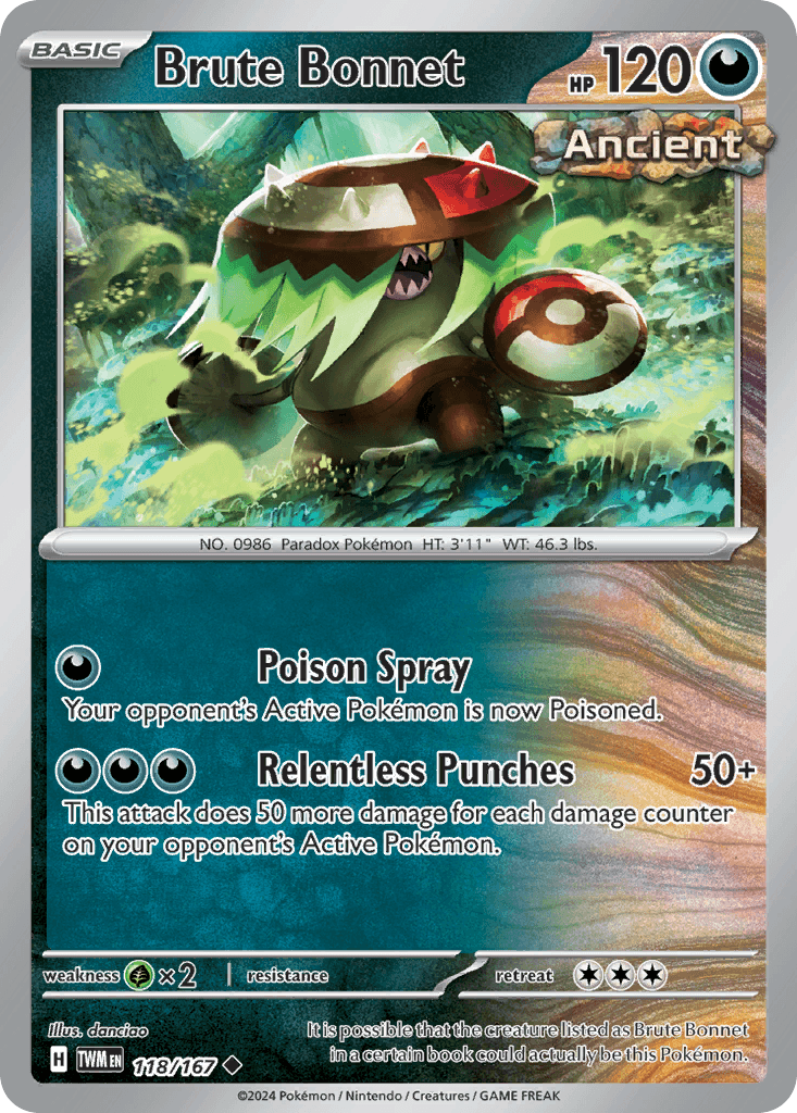 Brute Bonnet, kortbilde fra pokemontcg.io