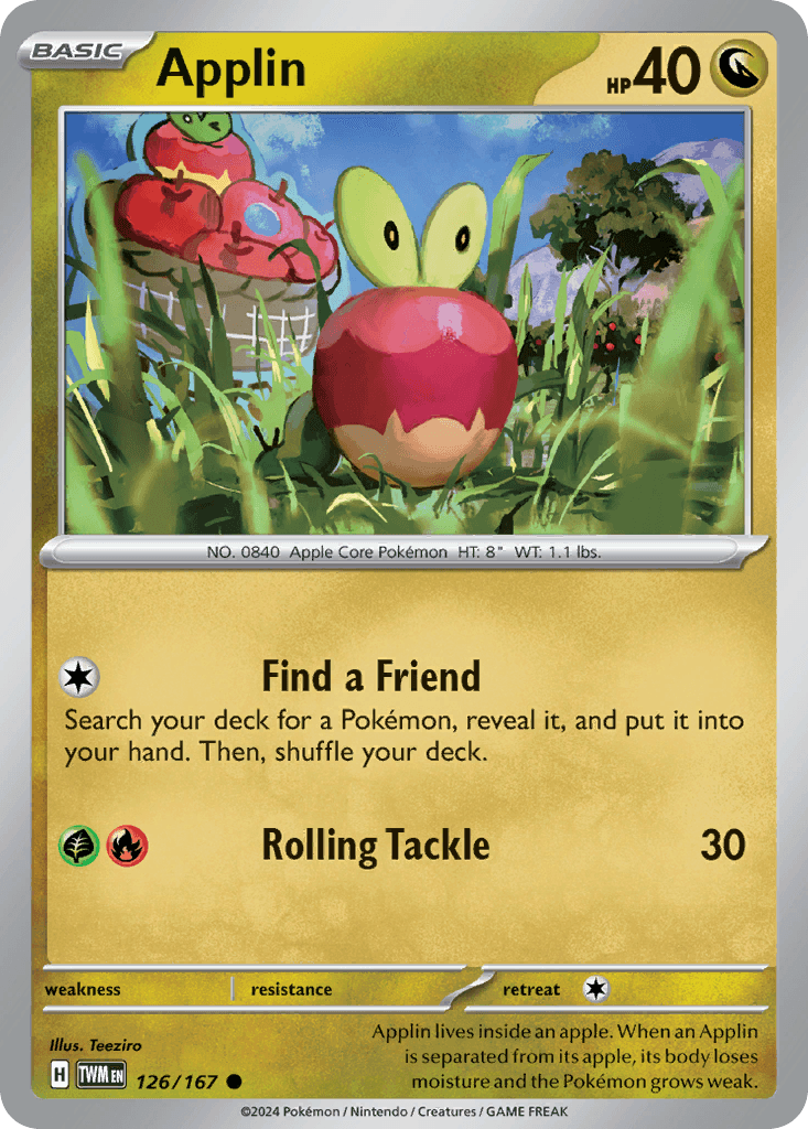 Applin, kortbilde fra pokemontcg.io