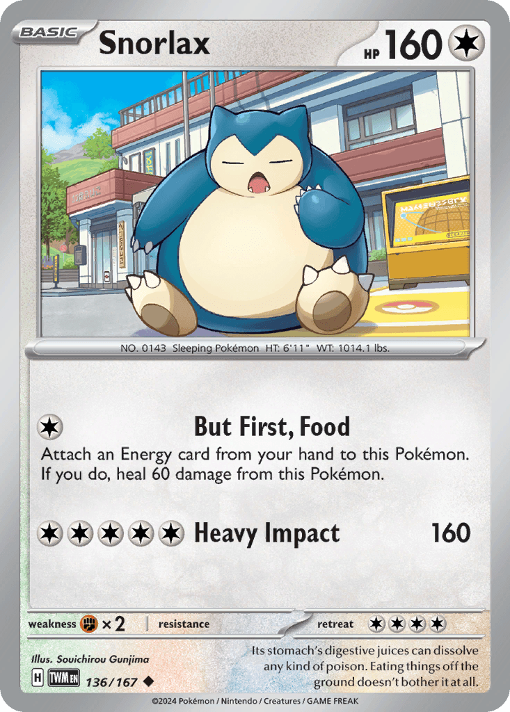 Snorlax, kortbilde fra pokemontcg.io