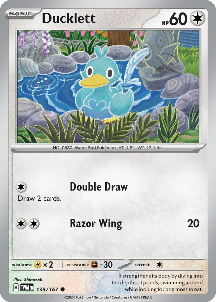 Ducklett, kortbilde fra pokemontcg.io