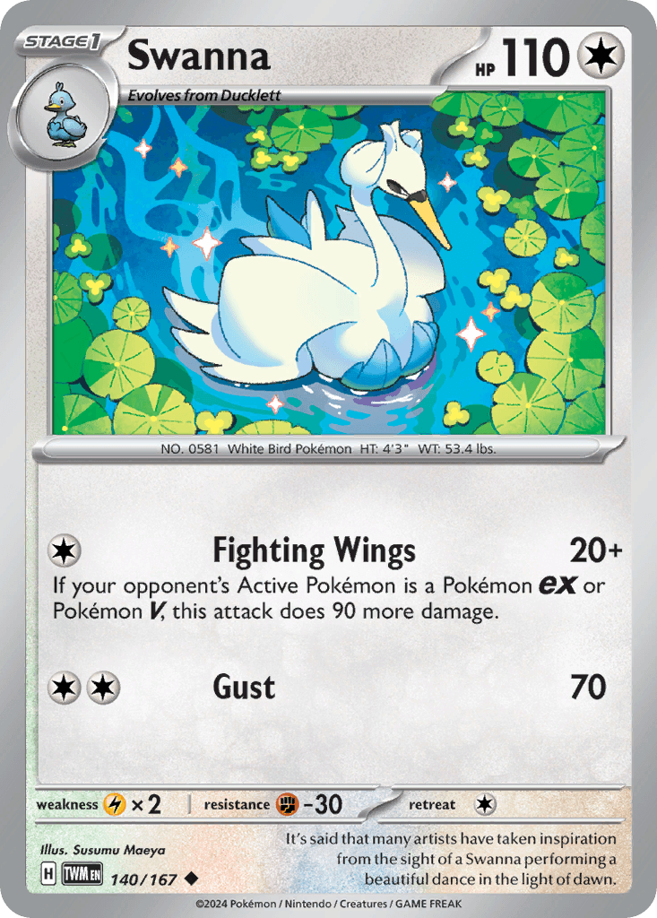 Swanna, kortbilde fra pokemontcg.io