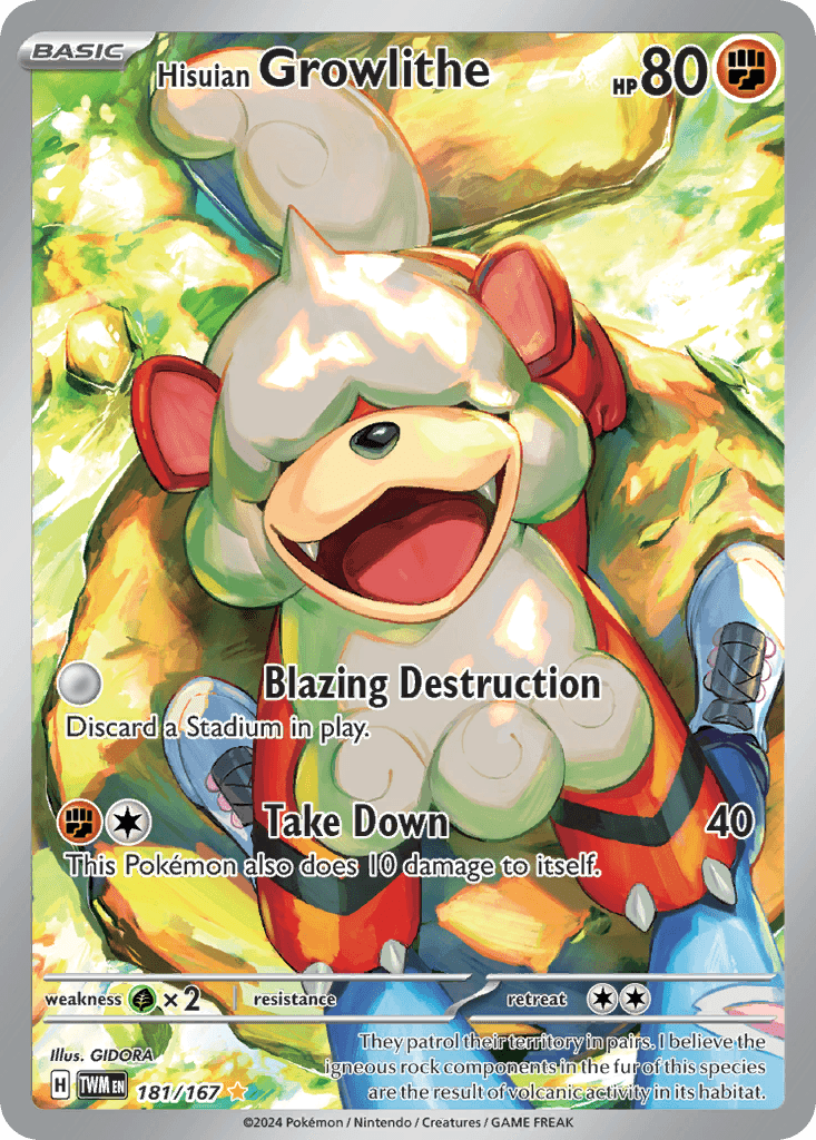 Hisuian Growlithe, kortbilde fra pokemontcg.io